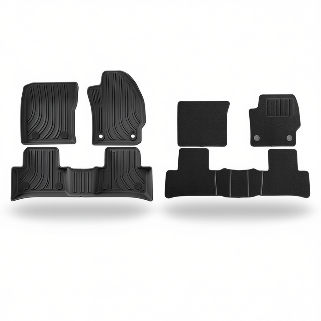 Toyota Corolla Cross 2019-2023 All-Weather Floor Mats – Floor Mats (6pcs) + Carpet Overlay