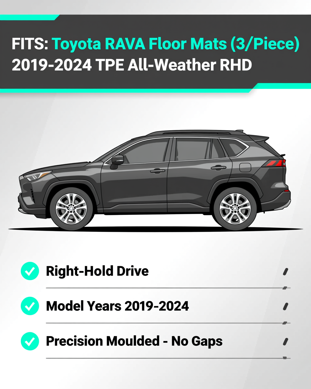 Toyota RAV4 2019-2024 All-Weather Floor Mats vehicle fitment