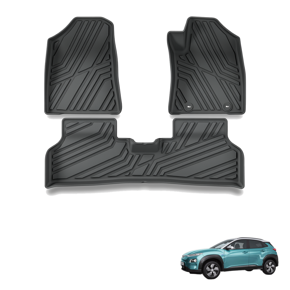 Hyundai Kona Electric 2023-2025 All-Weather Floor Mats