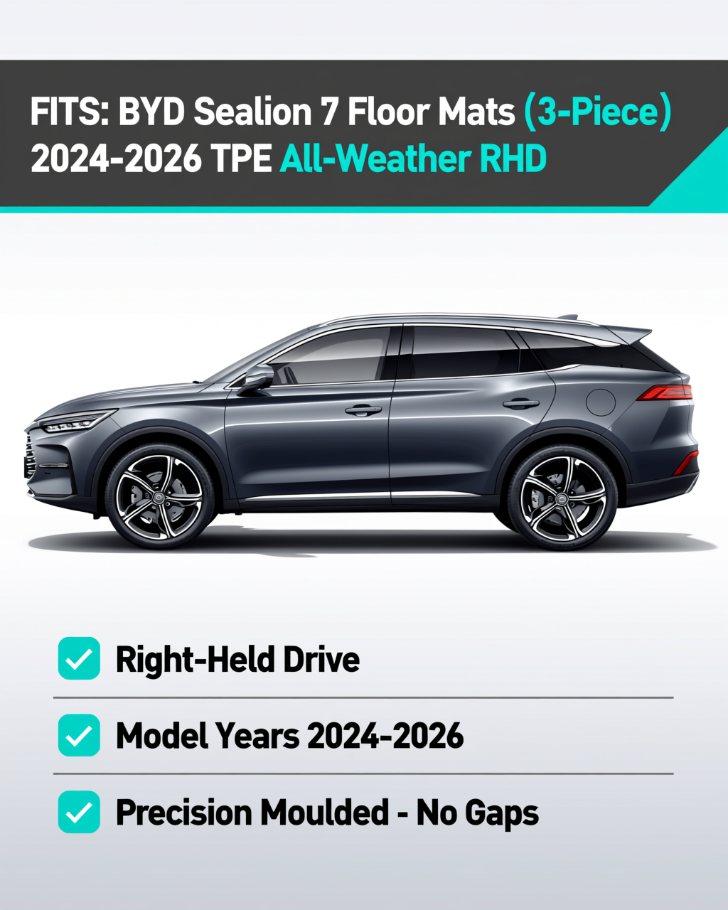 BYD Sealion Family 2024+ All-Weather Floor Mats & Boot Liner & Seat Back Protectors vehicle fitment
