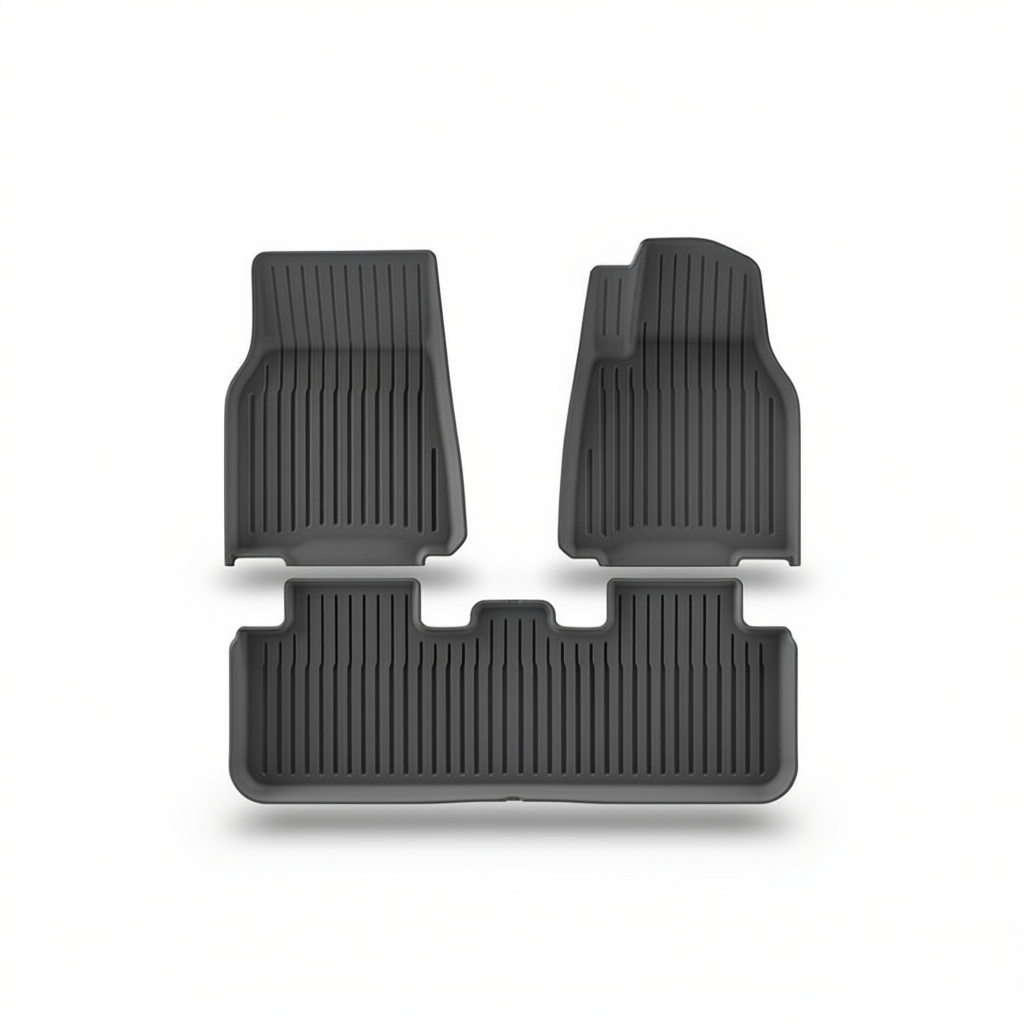 Tesla Model Y 2025+ All-Weather Floor Mats & Boot Liner & Anti-Kick Mats – Floor Mats (3pcs) RHD [W250001555]