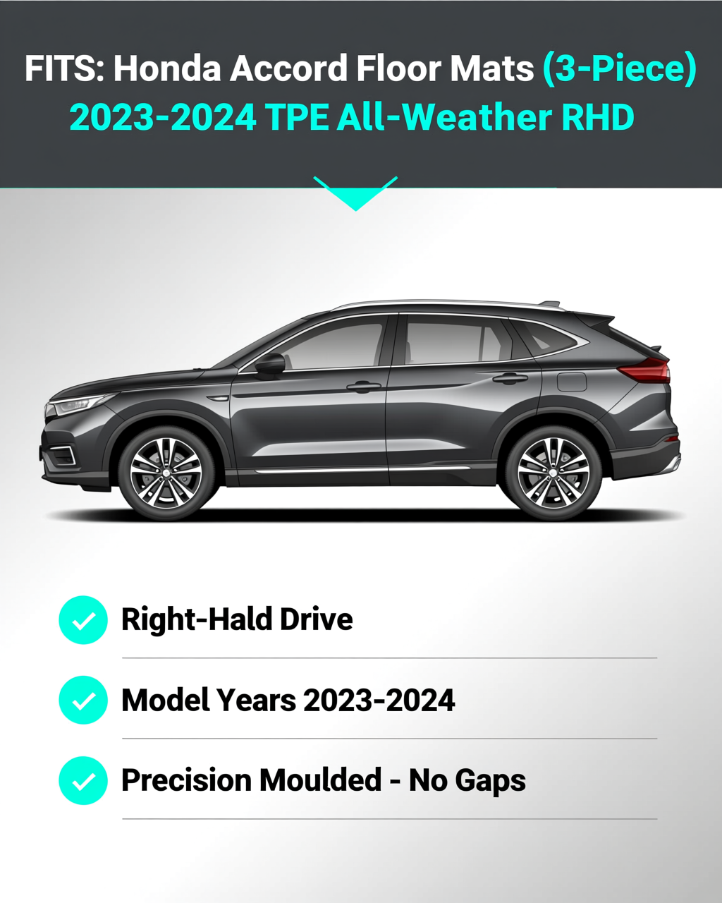 Honda Accord 2023-2024 All-Weather Floor Mats vehicle fitment