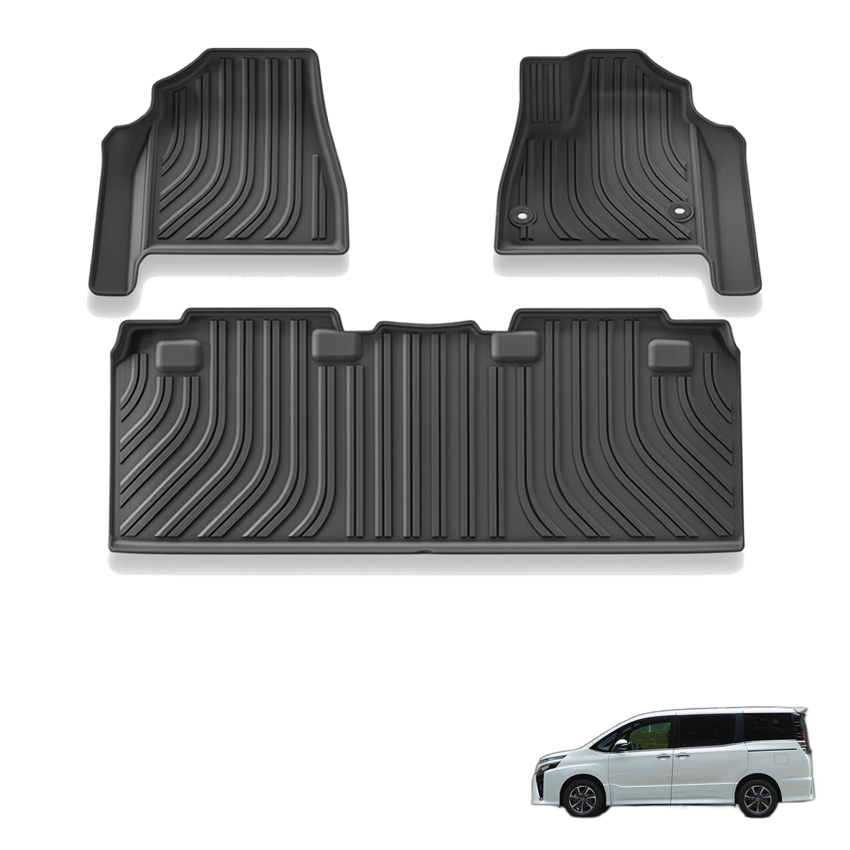 Toyota Voxy (80 Series) 2022-2024 All-Weather Floor Mats & Boot Liner & Seat Back Protectors
