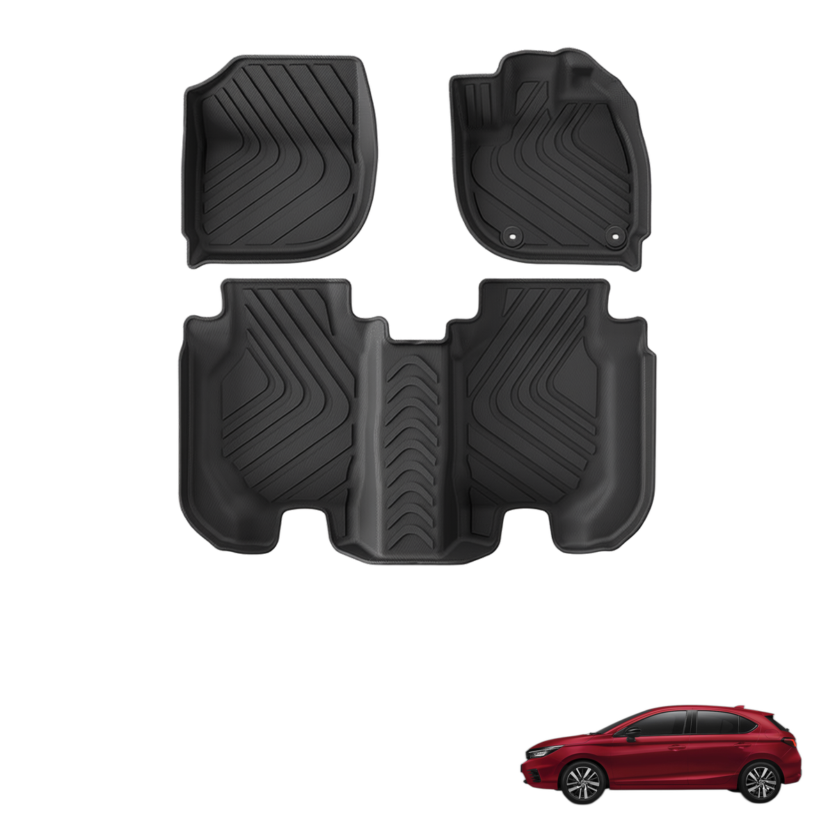 Honda City Hatchback 2021-2024 All-Weather Floor Mats & Boot Liner