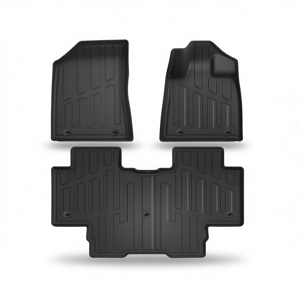 Geely EX2 (Xingyuan) 2025+ All-Weather Floor Mats & Seat Back Protectors – Floor Mats (3pcs) + Carpet Overlay
