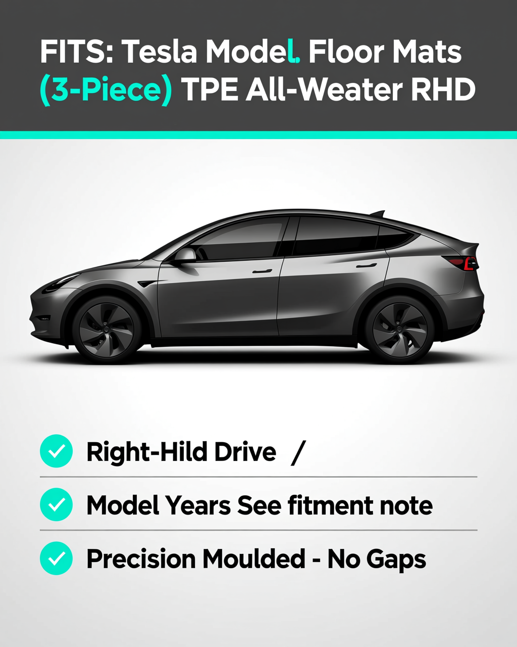 Tesla Model 3 All-Weather Floor Mats & Boot Liner vehicle fitment
