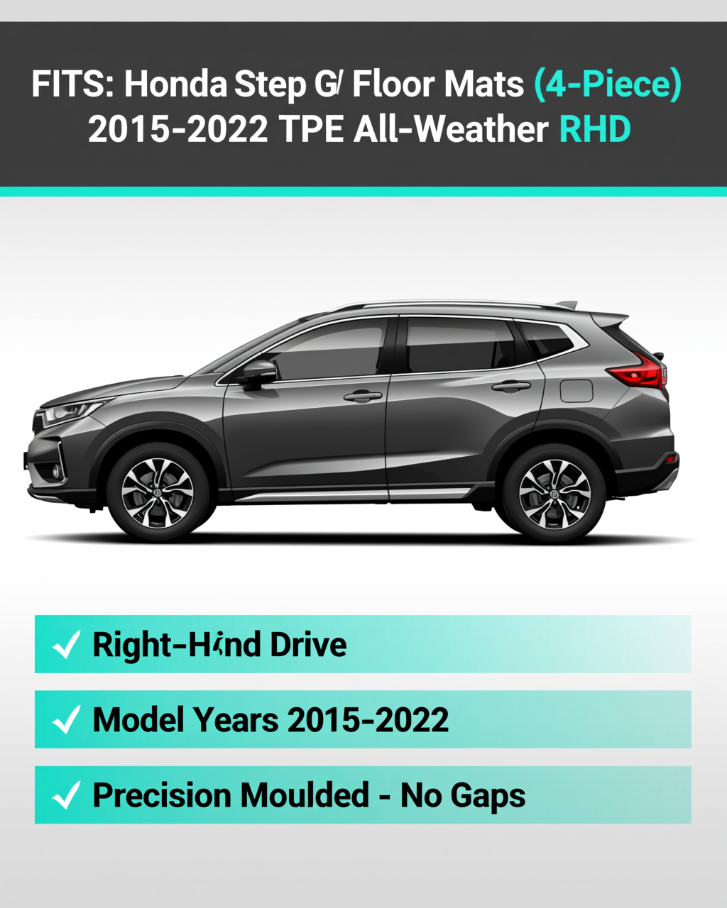 Honda Step WGN 2015-2022 All-Weather Floor Mats & Boot Liner vehicle fitment