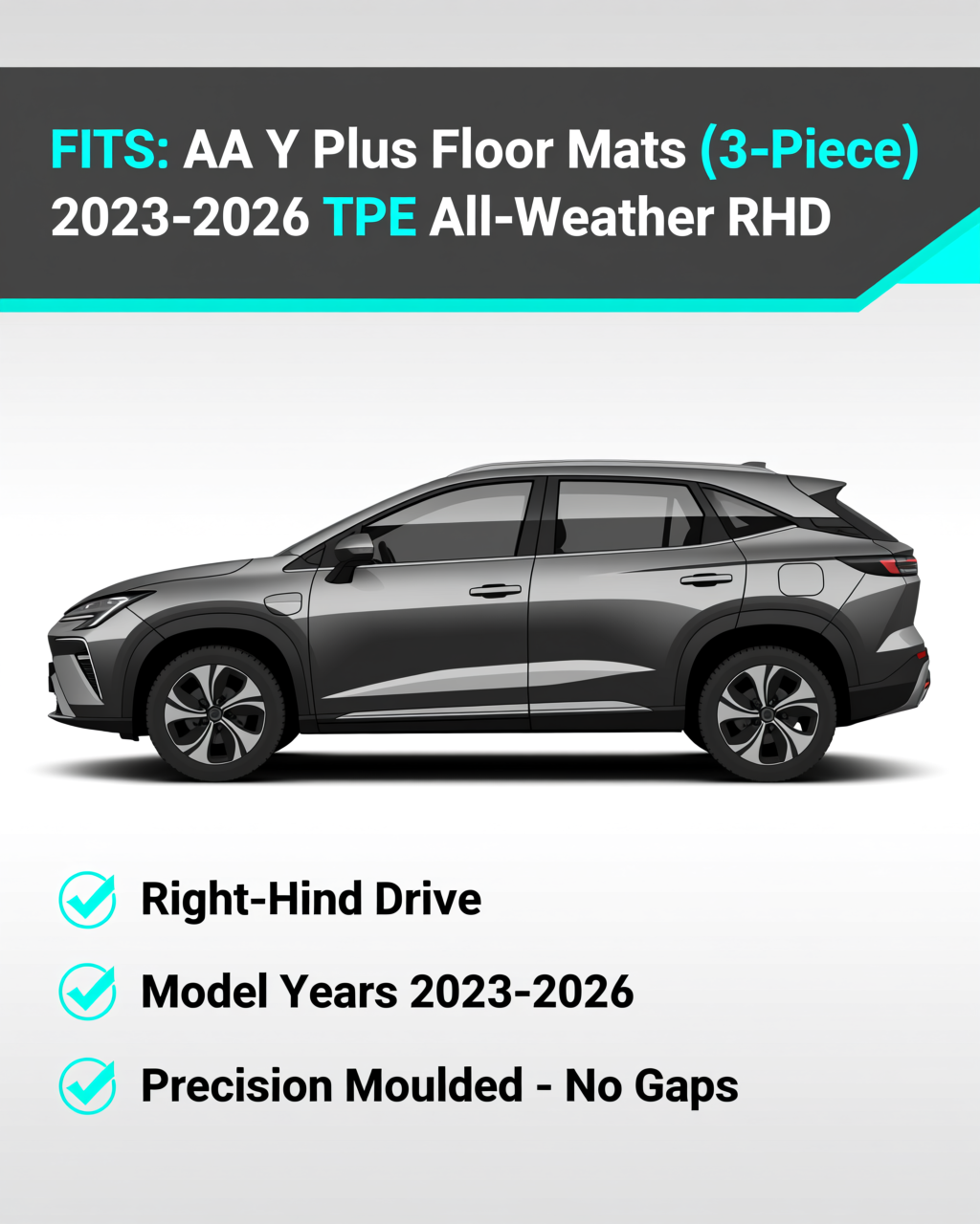 Aion Y Plus 2023+ All-Weather Floor Mats vehicle fitment
