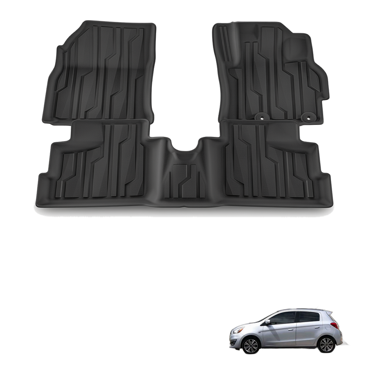 Mitsubishi Mirage 2011-2023 All-Weather Floor Mats & Boot Liner