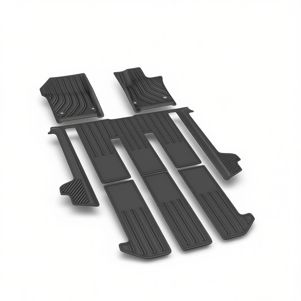 Toyota Alphard / Vellfire 2024+ All-Weather Floor Mats & Boot Liner – Floor Mats (3pcs) + Carpet Overlay