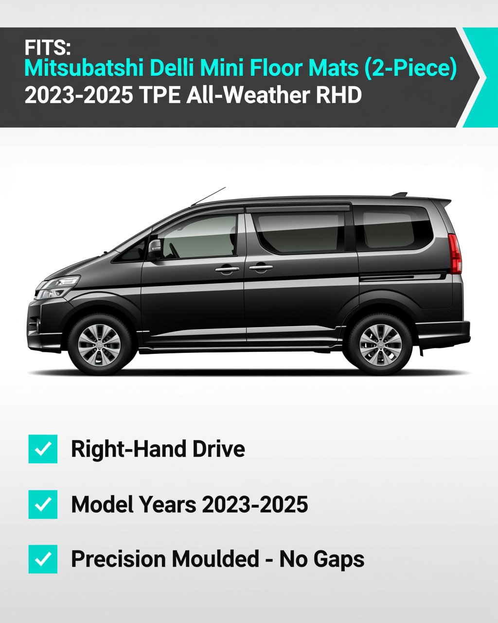 Mitsubishi Delica Mini 2023-2025 All-Weather Floor Mats vehicle fitment