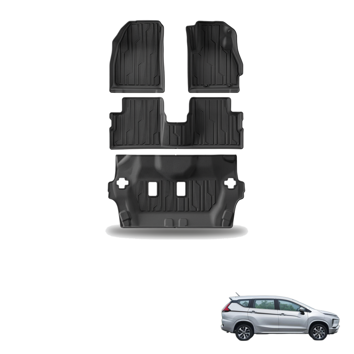 Mitsubishi Xpander 2020-2024 All-Weather Floor Mats & Boot Liner & Seat Back Protectors
