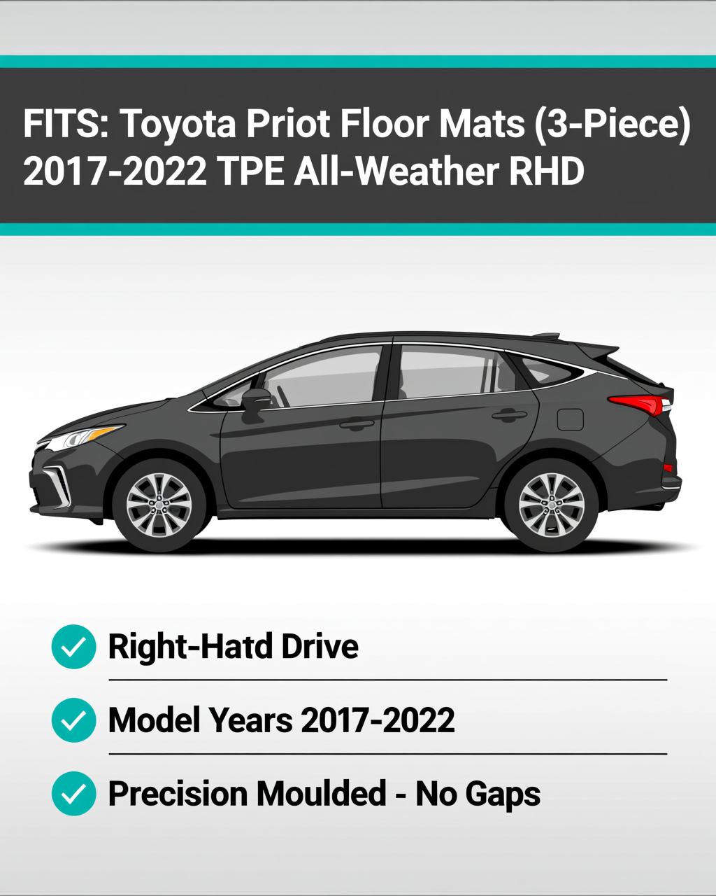 Toyota Prius 2017-2022 All-Weather Floor Mats & Boot Liner & Seat Back Protectors vehicle fitment