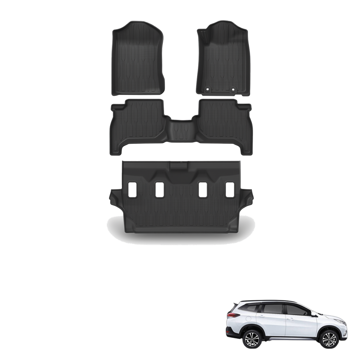 Daihatsu Terios / Toyota Rush 2025+ All-Weather Floor Mats & Boot Liner
