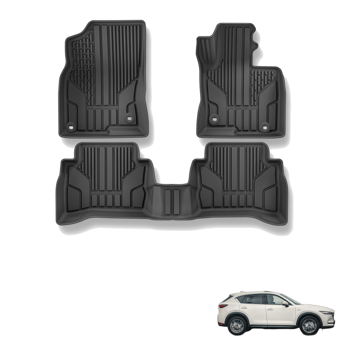 Mazda CX-5 2017-2024 All-Weather Floor Mats & Boot Liner & Seat Back Protectors