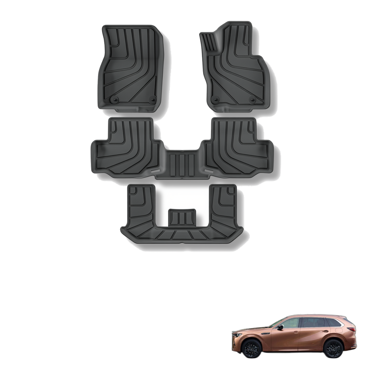 Mazda CX-80 2025+ All-Weather Floor Mats