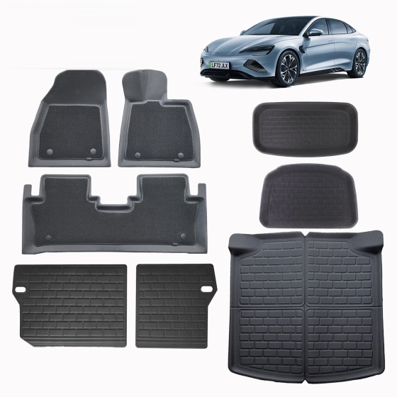 Allwetter BYD Seal Fußmatten Teppich + XPE Kofferraummatten Kofferraummatte Komplettset