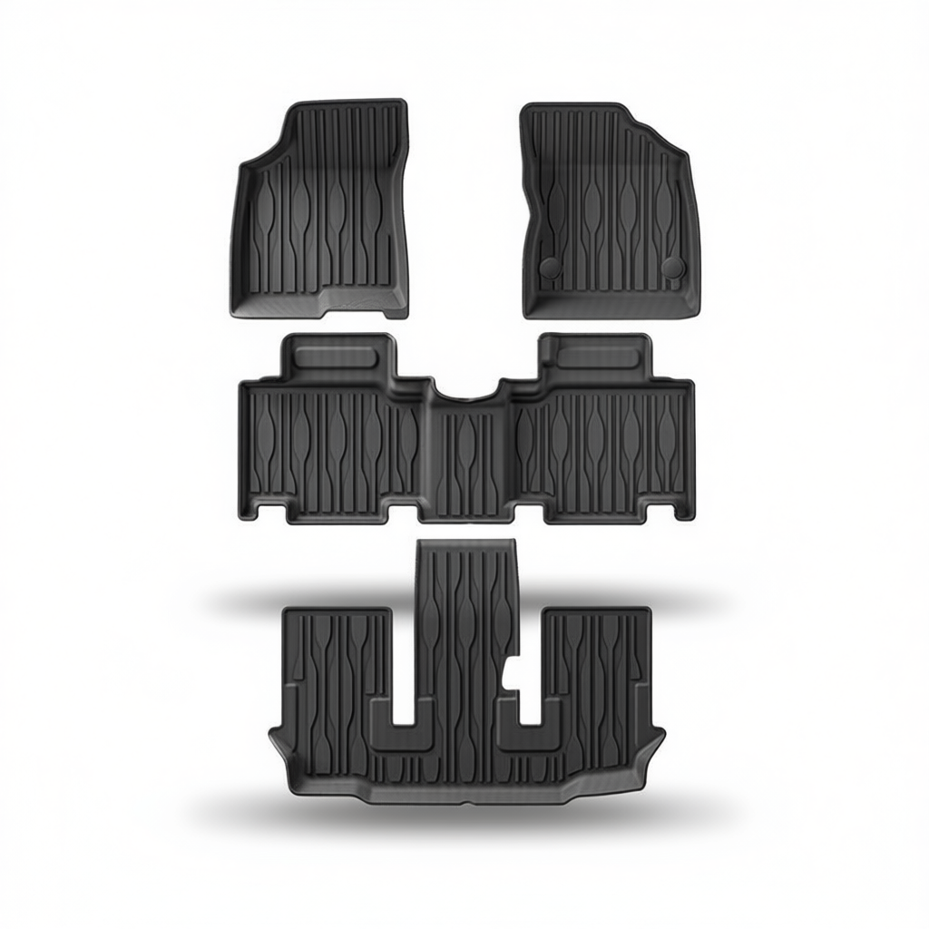 BYD M6 2024+ All-Weather Floor Mats & Boot Liner – Floor Mats (4pcs) RHD 7-Seat