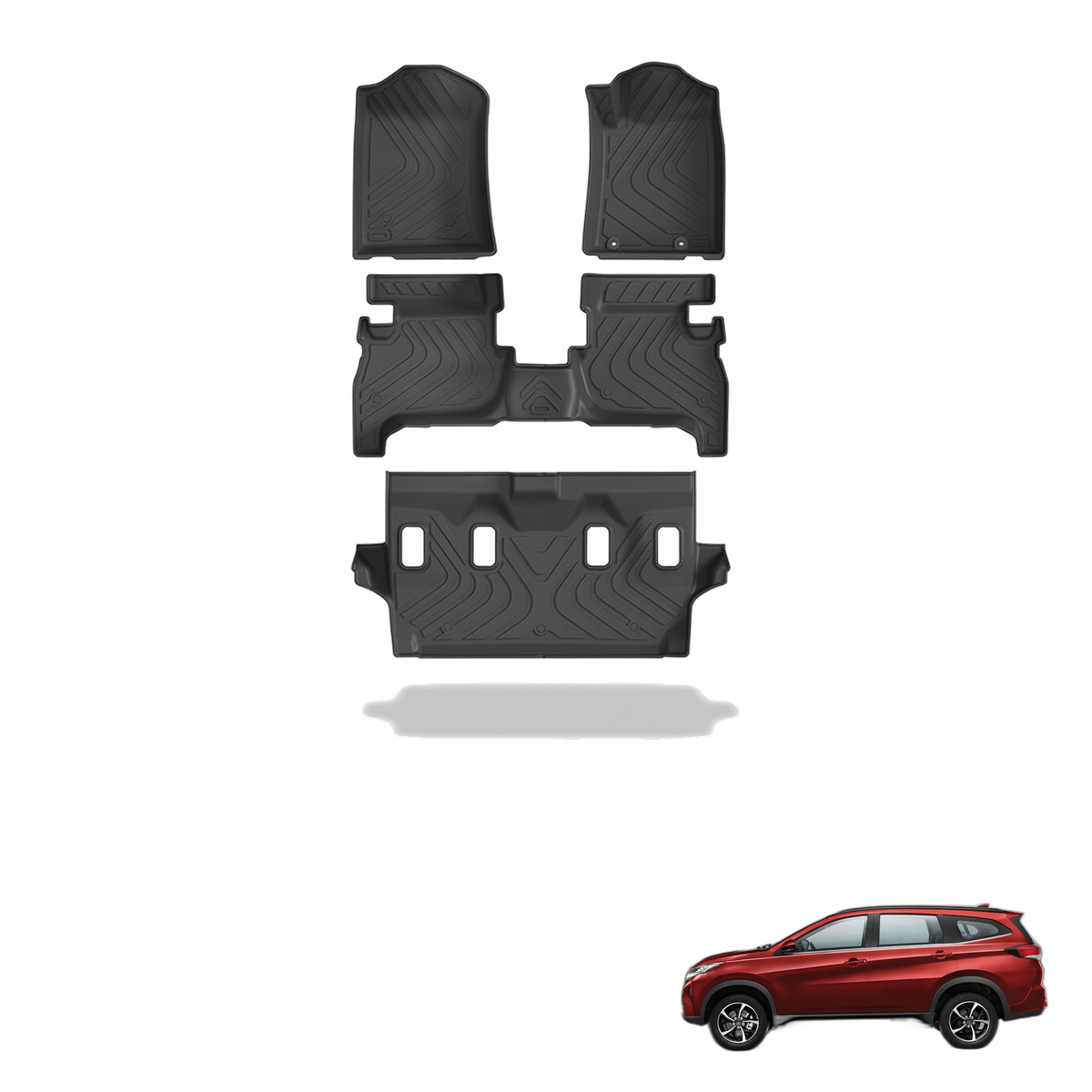 Perodua Aruz 2019-2025 All-Weather Floor Mats & Boot Liner