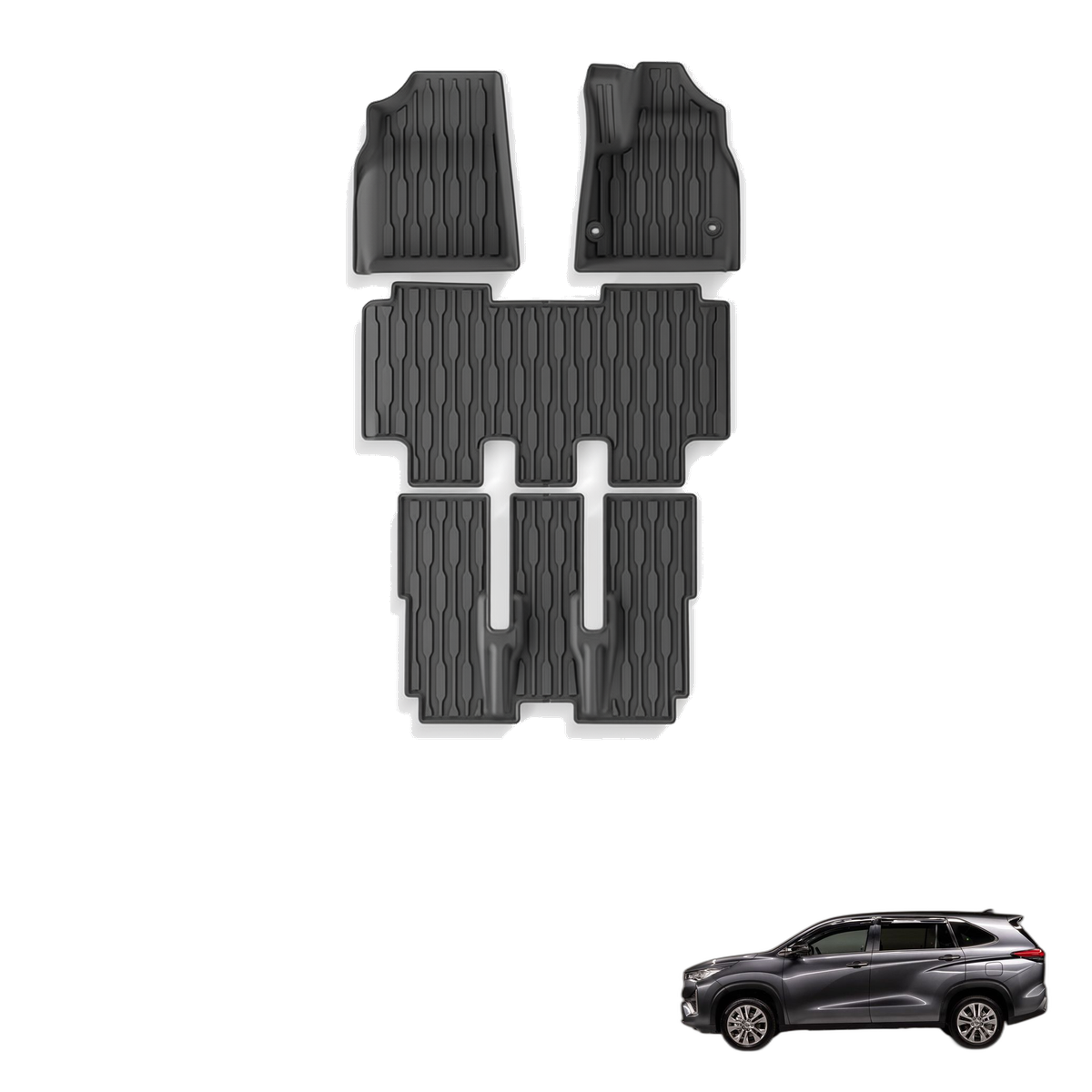 Toyota Innova Zenix All-Weather Floor Mats & Boot Liner & Seat Back Protectors