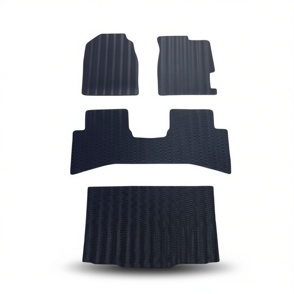 Honda Brio All-Weather Floor Mats & Boot Liner & Seat Back Protectors – Floor Mats (6pcs) + Carpet Overlay