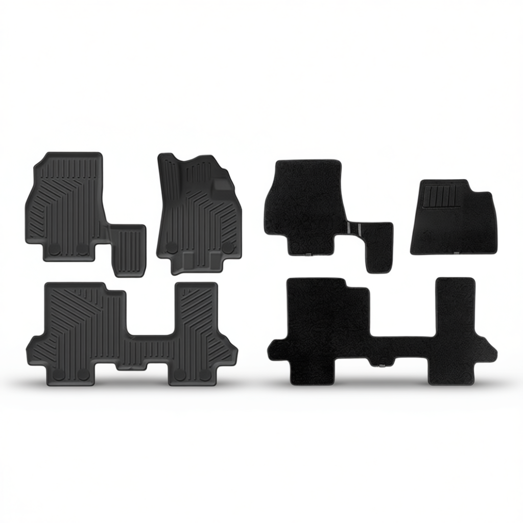 Mitsubishi Delica D:5 2019-2021 All-Weather Floor Mats – Floor Mats (6pcs) + Carpet Overlay