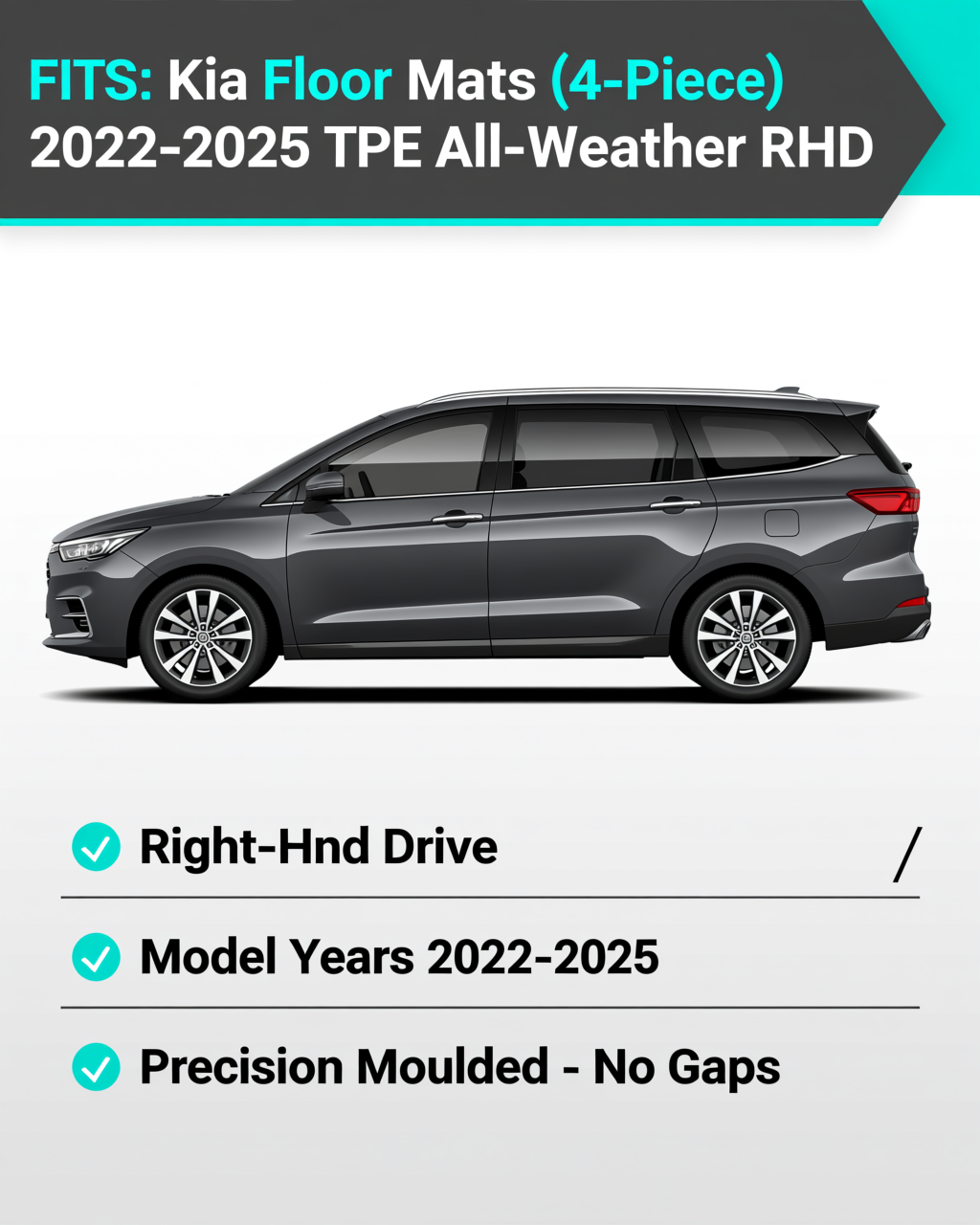 Kia Carnival 2022-2025 All-Weather Floor Mats & Boot Liner vehicle fitment